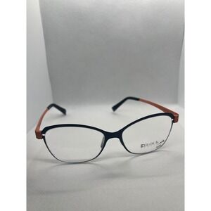 Eblock‎ Eyeglasses Cat Eye Frames Designer Glasses Orange Black 54-16-145
